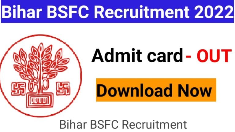 Bihar BSFC Admit Card Download 2023