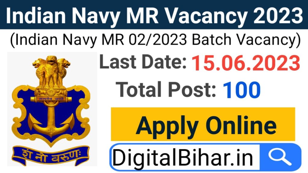 Indian Navy MR Recruitment Apply Online 2023