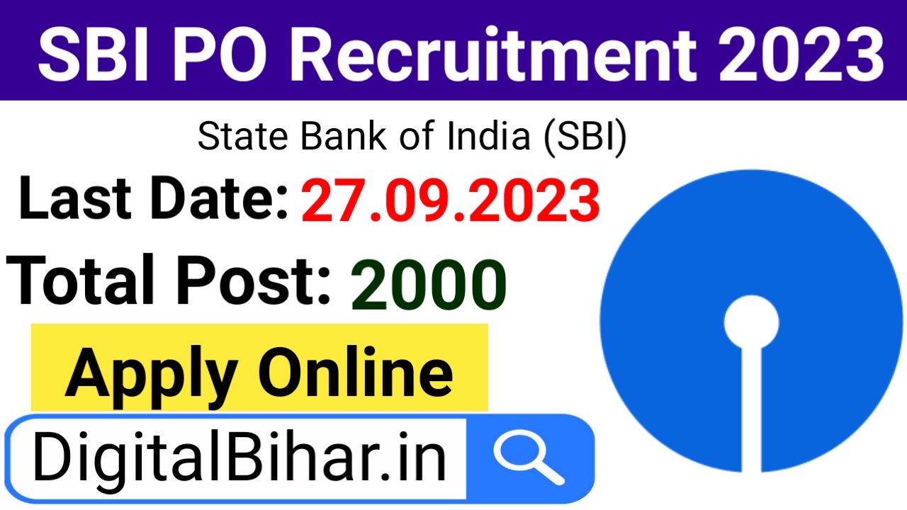 SBI PO Recruitment Apply Online 2023