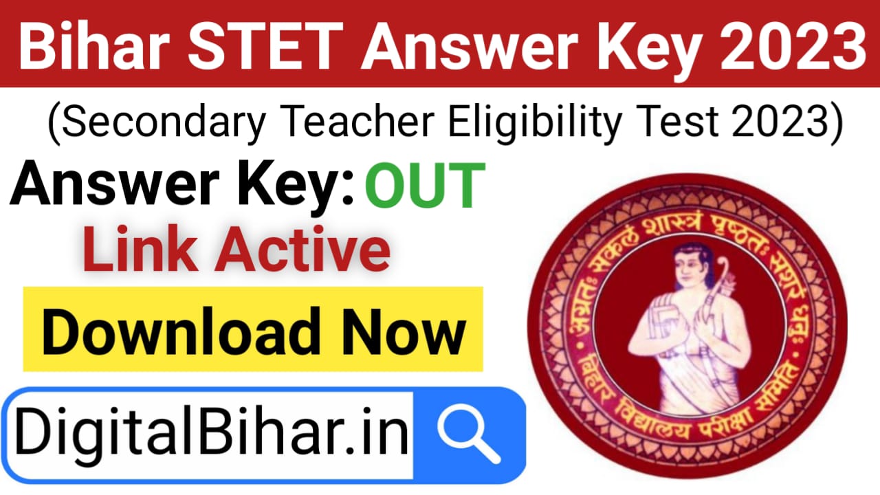Bihar STET Exam Answer Key 2023