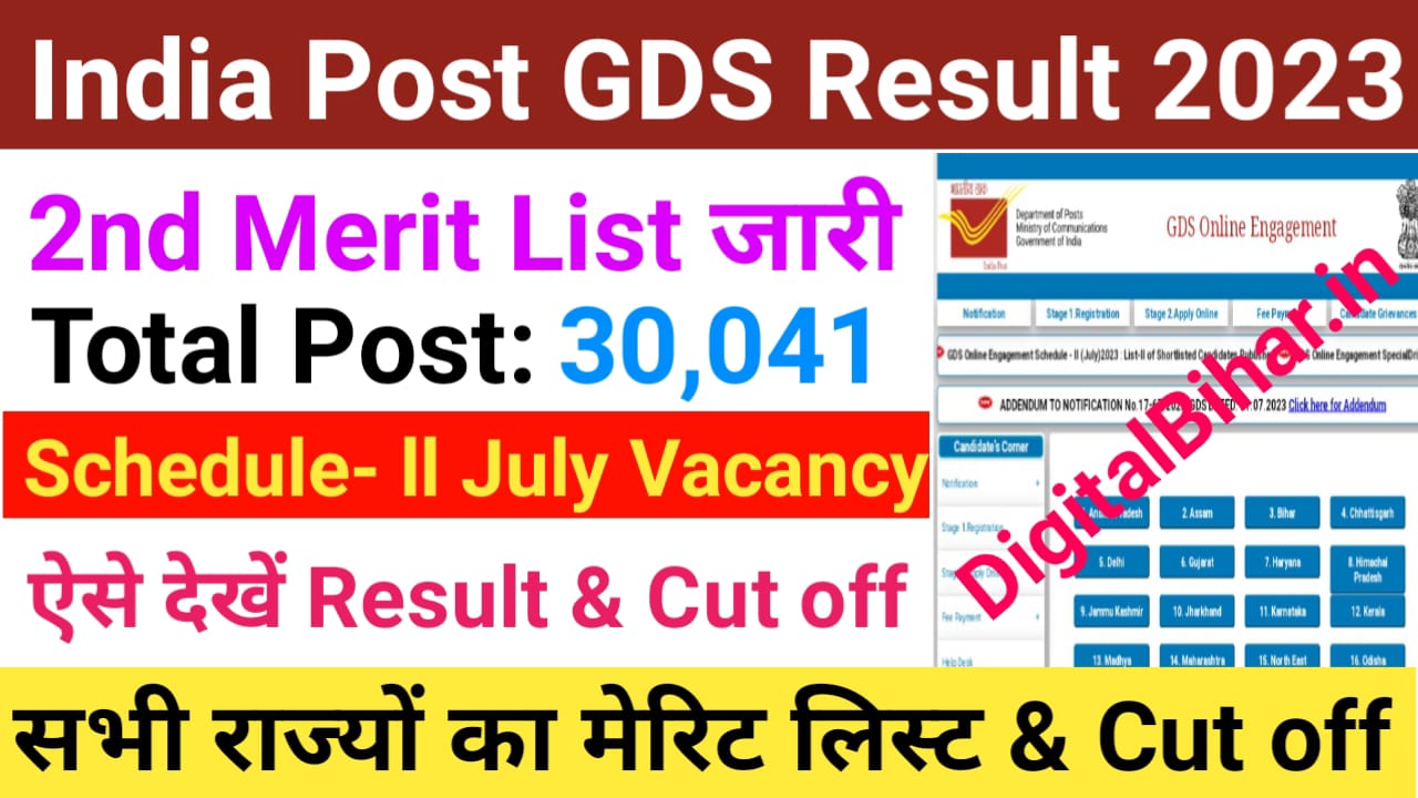 India Post GDS July 2nd Merit List 2023