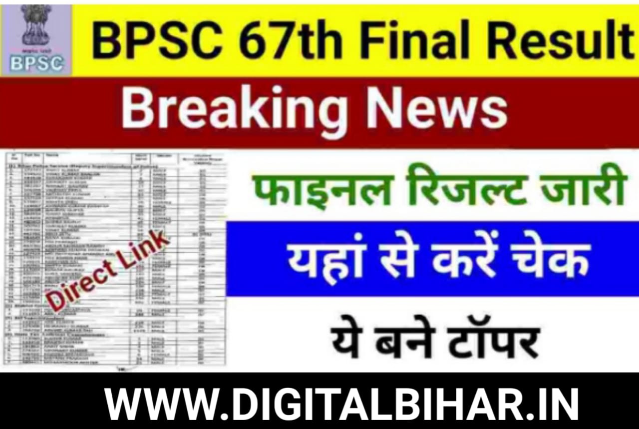 BPSC 67th Final Result 2023