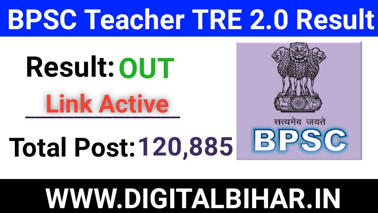 BPSC School Teacher TRE 2.0 Result 2023