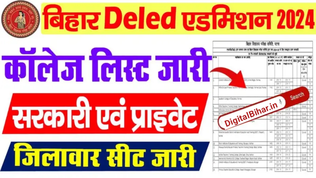 Bihar DELED Collage List 2024