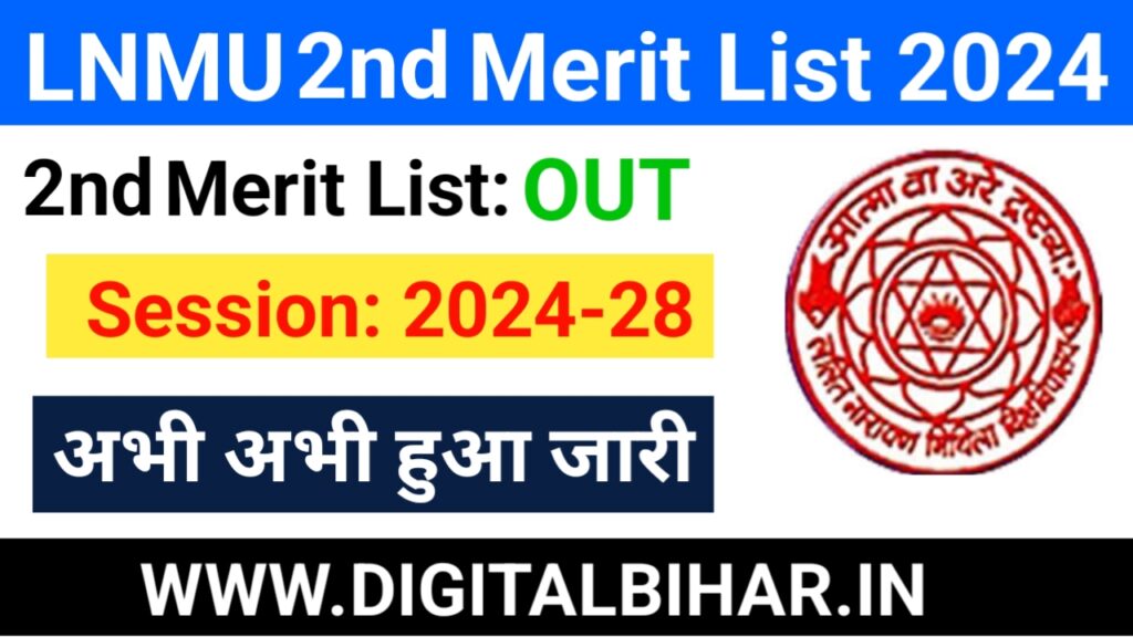LNMU UG 2nd Merit List 2024