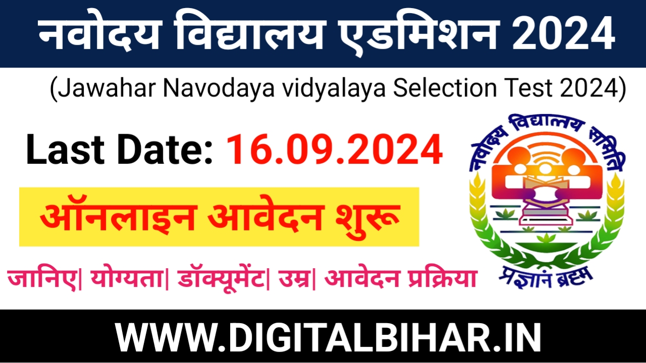 NVS 6th Class Admission Form 2024-25