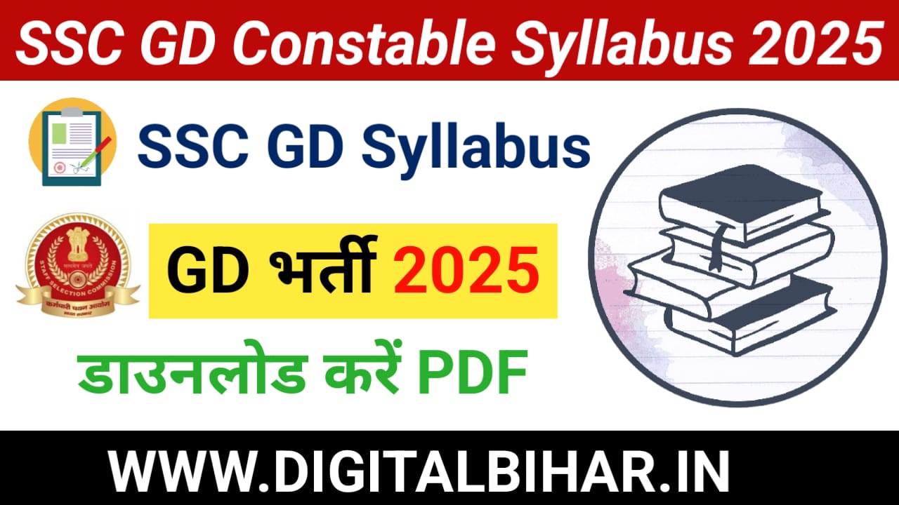 SSC GD Constable Syllabus 2025 PDF Download