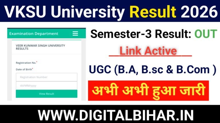 VKSU University Semester 3 Result 2026