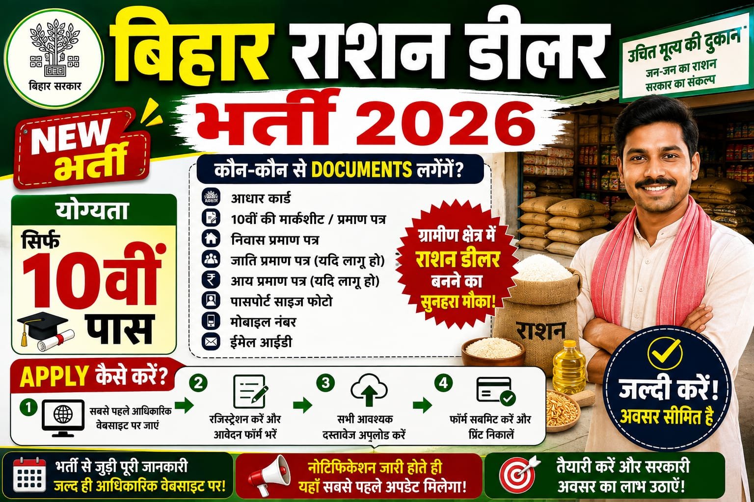 Bihar Ration Dealer Bharti 2026